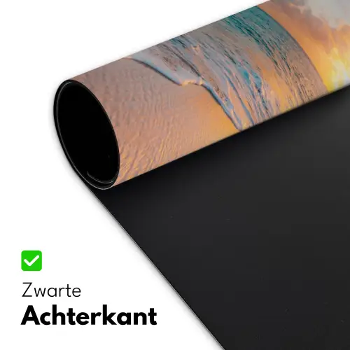 Zonsondergang - Strand - Zee - Zomer - Blauw Muismat XXL klein -sfeer2