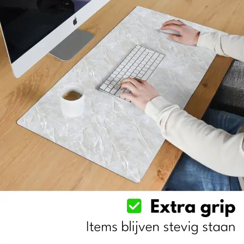 Oppervlakte - Textuur - Grijs Muismat XXL klein 681 -sfeer3