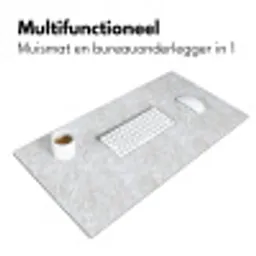 Oppervlakte - Textuur - Grijs Muismat XXL klein 681 -sfeer4