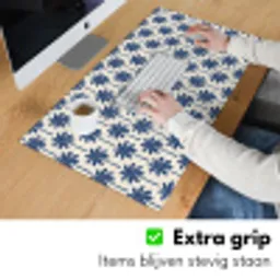 Symmetrisch - Palm - Blauw Muismat XXL klein 681 -sfeer3