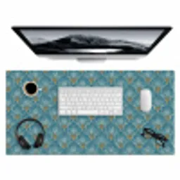 Symmetrisch - Patroon - Blauw Muismat XXL klein 681 -3d