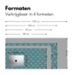 Symmetrisch - Patroon - Blauw Muismat XXL klein 681 -sfeer5