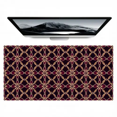 Symmetrisch - Tegel - Burgundy Muismat XXL klein 681 -zzz3d