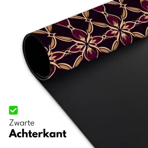 Symmetrisch - Tegel - Burgundy Muismat XXL klein 681 -sfeer2