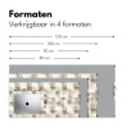 Textuur - Linnen - Beige Muismat XXL klein 681 -sfeer5