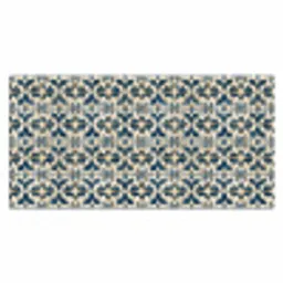 Tegel - Patroon - Blauw - Beige Muismat XXL klein 681 -3d_leeg
