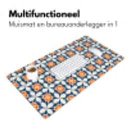 Traditioneel - Tegel - Oranje Muismat XXL klein 681 -sfeer4