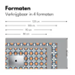 Traditioneel - Tegel - Oranje Muismat XXL klein 681 -sfeer5