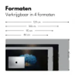Boom - Blauw - Bladeren - Penseelstreken Muismat XXL klein -sfeer5