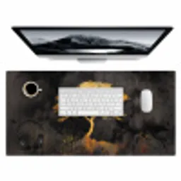Boom - Schilderij - Goud - Abstract Muismat XXL klein -3d