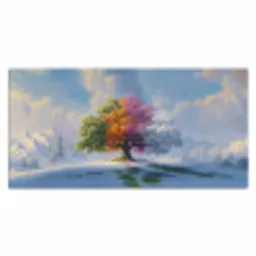 Boom - Seizoenen - Winter - Landschap Muismat XXL klein -3d_leeg