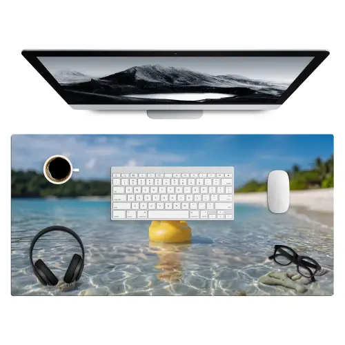 Tropisch - Badeend - geel Muismat XXL klein -3d