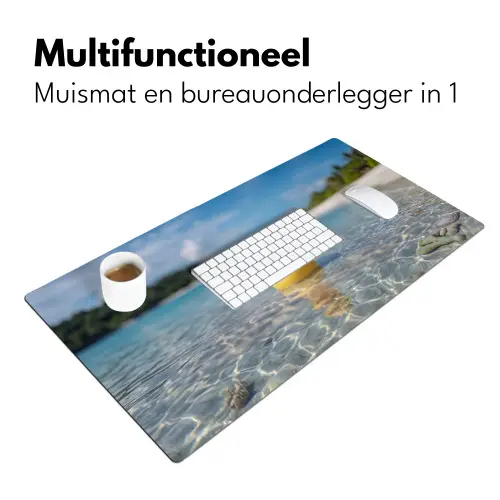 Tropisch - Badeend - geel Muismat XXL klein -sfeer4
