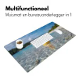 Tropisch - Badeend - geel Muismat XXL klein -sfeer4