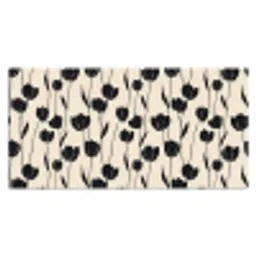 Tulpen - Patroon - Zwart Muismat XXL klein 681 -3d_leeg