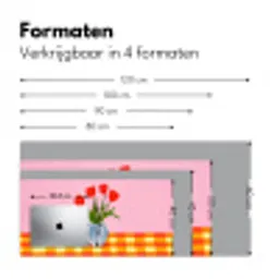Tulpen - Roze - Vaas Muismat XXL klein -sfeer5