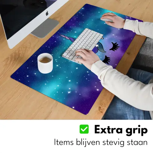 Eenhoorn - Sterrenhemel - Ster - Blauw Muismat XXL klein -sfeer3