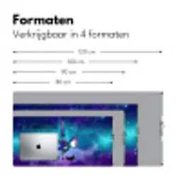 Eenhoorn - Sterrenhemel - Ster - Blauw Muismat XXL klein -sfeer5