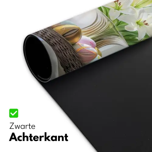 Vaas - Eieren - Bloemen Muismat XXL klein -sfeer2