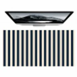 Verticale strepen - Blauw - Crème Muismat XXL klein 681 -zzz3d