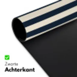 Verticale strepen - Blauw - Crème Muismat XXL klein 681 -sfeer2