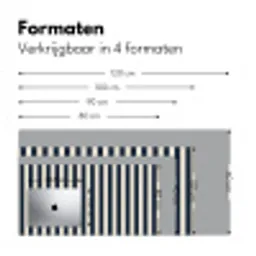 Verticale strepen - Blauw - Crème Muismat XXL klein 681 -sfeer5