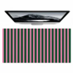 Verticale strepen - Groen - Roze Muismat XXL klein 681 -zzz3d