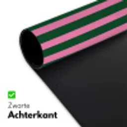 Verticale strepen - Groen - Roze Muismat XXL klein 681 -sfeer2