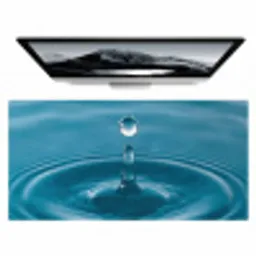 Waterdruppel - Water - Oppervlakte Muismat XXL klein -zzz3d