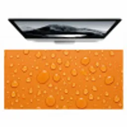 Water - Druppels - Oranje Muismat XXL klein -zzz3d