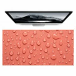 Water - Druppels - Roze Muismat XXL klein -zzz3d