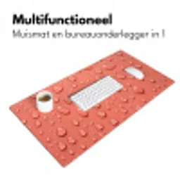 Water - Druppels - Roze Muismat XXL klein -sfeer4