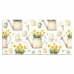 Gieter - Bloemen - Eieren Muismat XXL klein -3d_leeg
