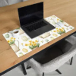 Gieter - Bloemen - Eieren Muismat XXL klein -sfeer1