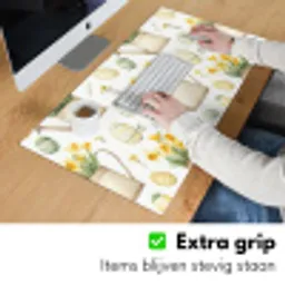 Gieter - Bloemen - Eieren Muismat XXL klein -sfeer3