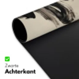 Golven - Penseelstreken - Beige - Minimalistisch Muismat XXL klein -sfeer2