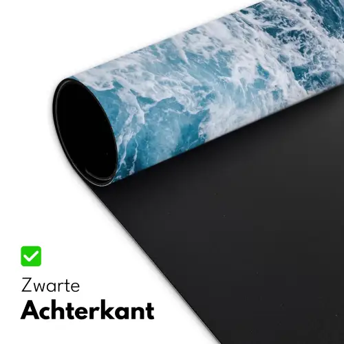 Golven - Oceaan - Blauw Muismat XXL klein -sfeer2