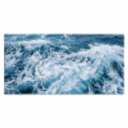 Golven - Oceaan - Blauw Muismat XXL klein -3d_leeg