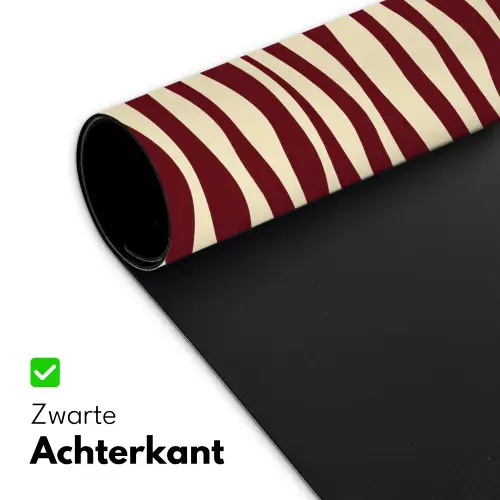 Golven - Rood - Patroon - Crème Muismat XXL klein 681 -sfeer2