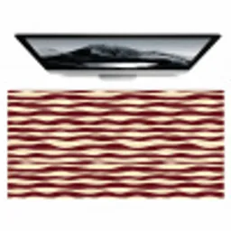 Golven - Rood - Patroon - Crème Muismat XXL klein 681 -zzz3d
