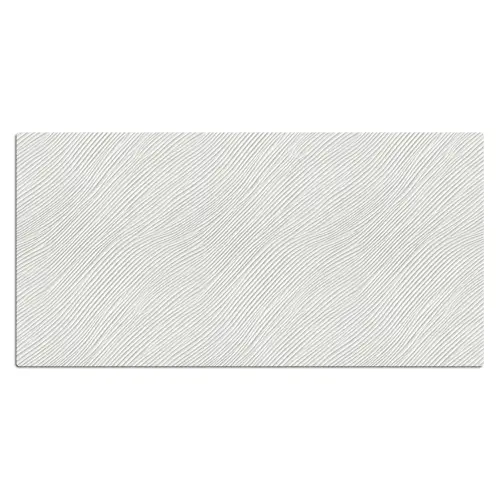Golven - Ribbels - Wit Muismat XXL klein 681 -3d_leeg