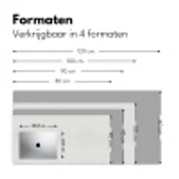 Golven - Ribbels - Wit Muismat XXL klein 681 -sfeer5