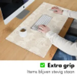 Golven - Structuur - Beige Muismat XXL klein 681 -sfeer3