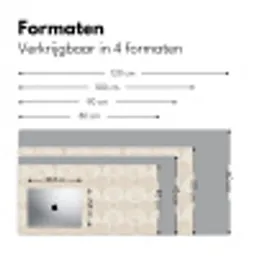 Golven - Structuur - Beige Muismat XXL klein 681 -sfeer5