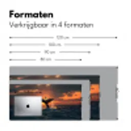 Walvis staart - Water - Zonsondergang Muismat XXL klein -sfeer5