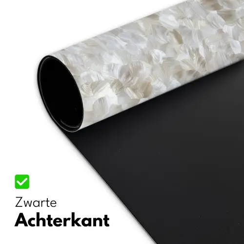 Wit - Penseelstreken - Reliëfeffect Muismat XXL klein 681 -sfeer2
