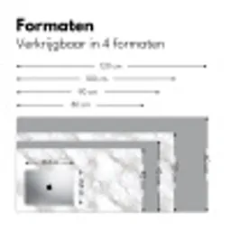 Wit - Marmer - Bruin Muismat XXL klein 681 -sfeer5