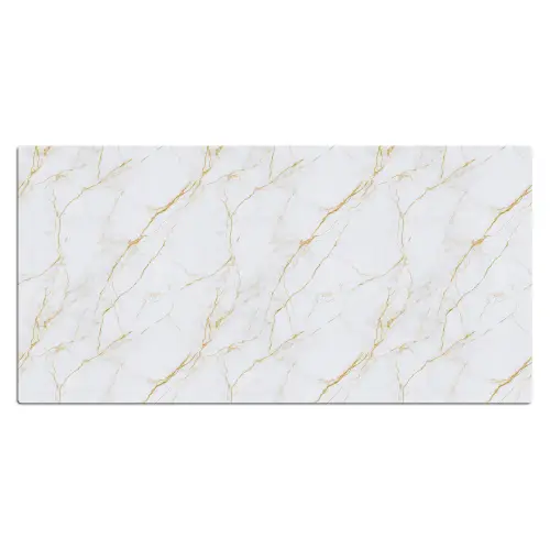 Wit - Marmer - Goud - Luxueus Muismat XXL klein 681 -3d_leeg