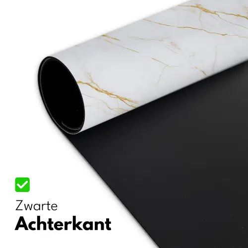 Wit - Marmer - Goud - Luxueus Muismat XXL klein 681 -sfeer2
