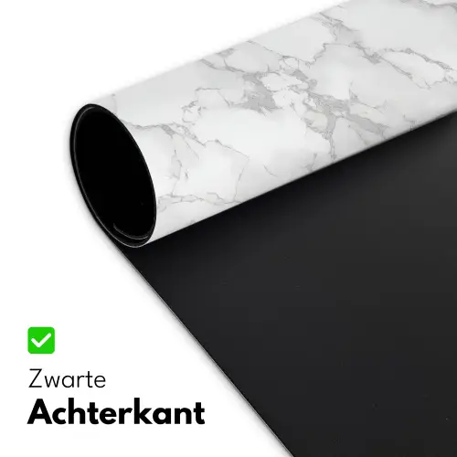 Wit - Marmer - Grijs Muismat XXL klein 681 -sfeer2